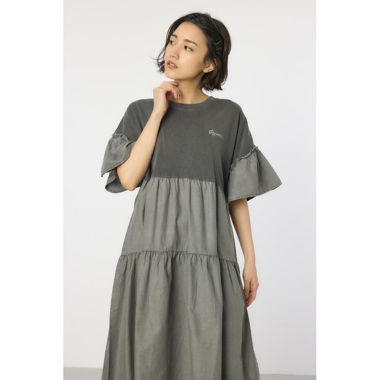 ピグメントドッキングティアードワンピース | RODEO CROWNS WIDE BOWL | 詳細画像10 