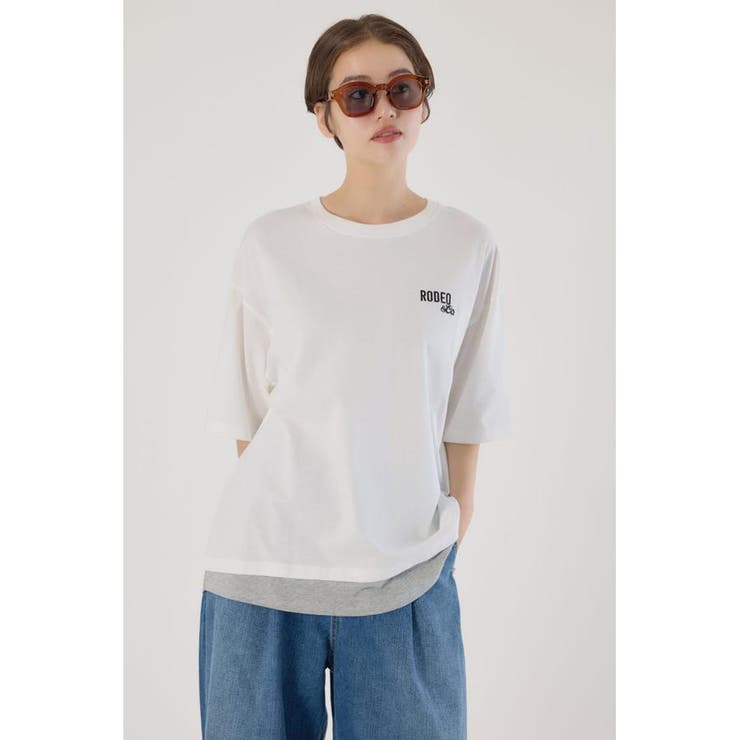 フェイクレイヤードスクリプトロゴ Tシャツ | RODEO CROWNS WIDE BOWL | 詳細画像5 