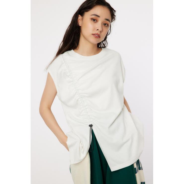 O/WHT1 | シャーリングタンクトップ | RODEO CROWNS WIDE BOWL