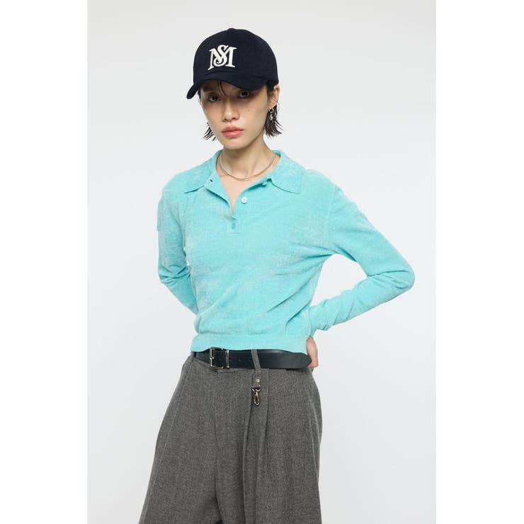 VELOUR TOUCH KNIT ポロ | MOUSSY OUTLET | 詳細画像15 