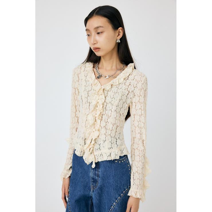 CUT LACE RUFFLE ブラウス | MOUSSY OUTLET | 詳細画像4 