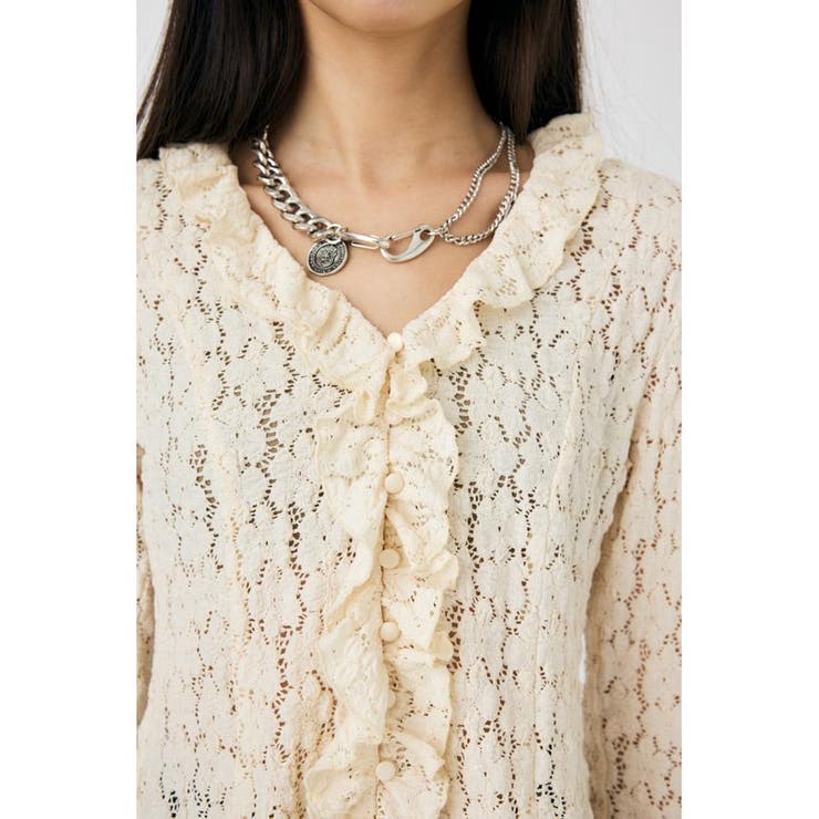 CUT LACE RUFFLE ブラウス | MOUSSY OUTLET | 詳細画像8 