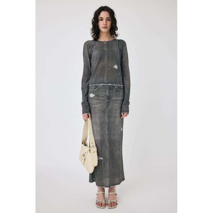 DENIM PRINT TRANSPARENT ロンT | MOUSSY OUTLET | 詳細画像4 