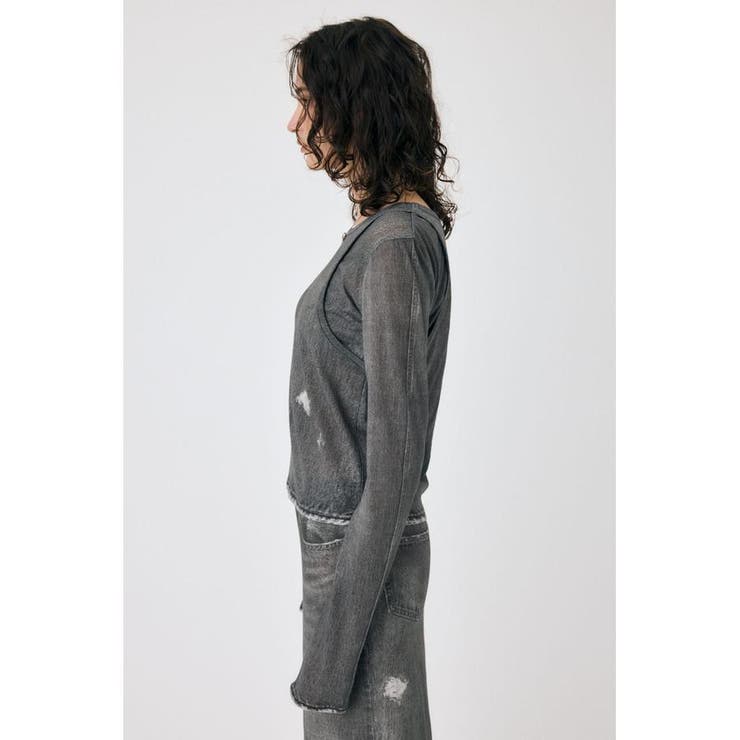 DENIM PRINT TRANSPARENT ロンT | MOUSSY OUTLET | 詳細画像7 