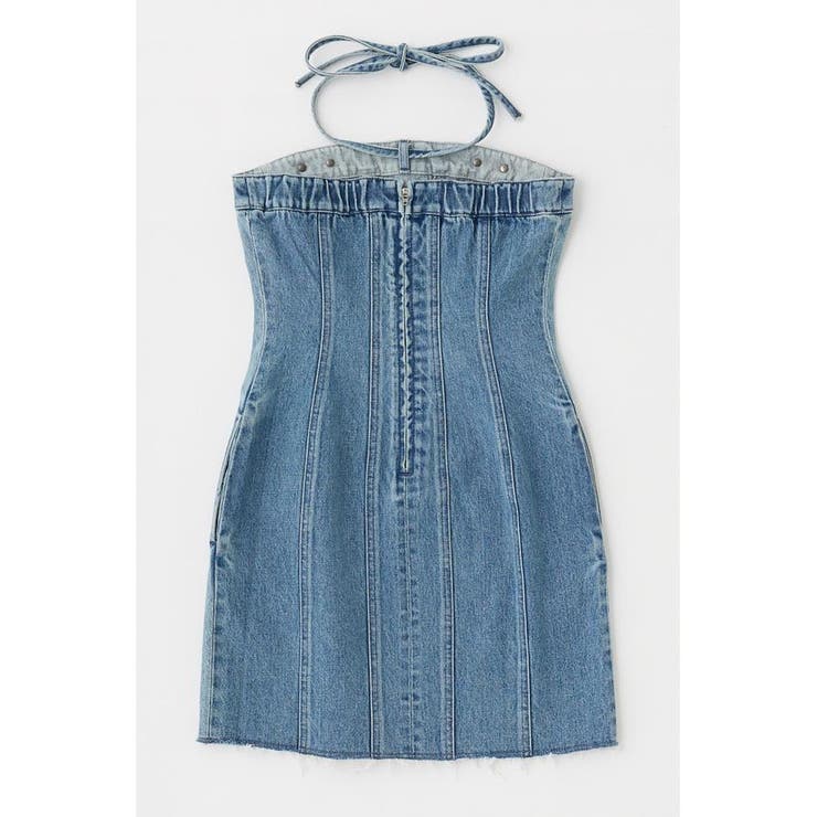 DENIM BARETOP MINI ワンピース | MOUSSY OUTLET | 詳細画像9 