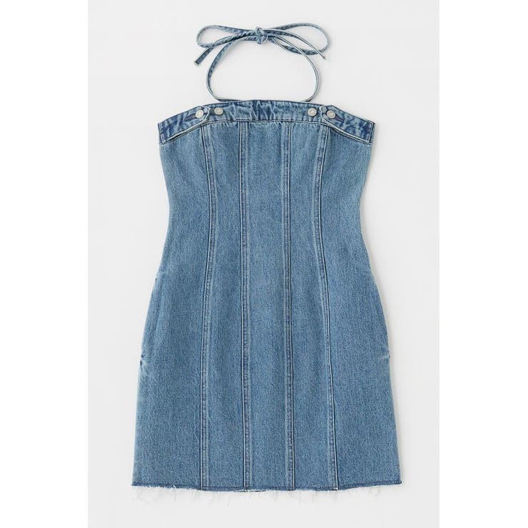 DENIM BARETOP MINI ワンピース | MOUSSY OUTLET | 詳細画像8 