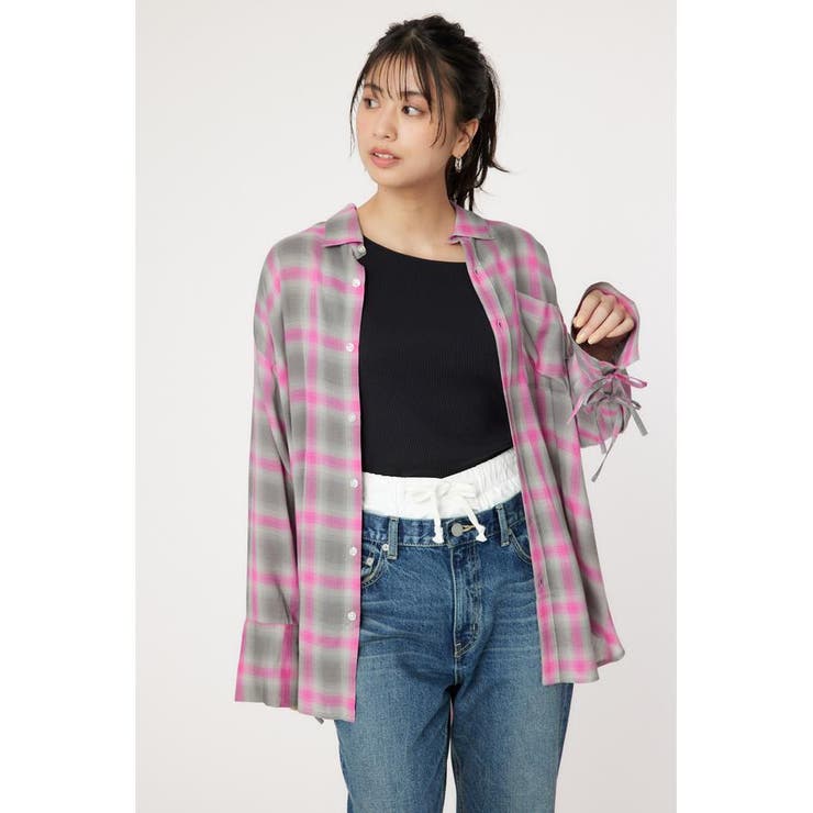 柄PNK5 | シアーオンブレチェックシャツ | RODEO CROWNS WIDE BOWL