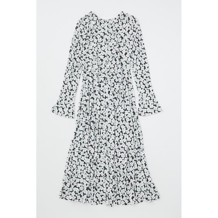 柄BLK5 | FLORAL PRINT マキシドレス | MOUSSY OUTLET