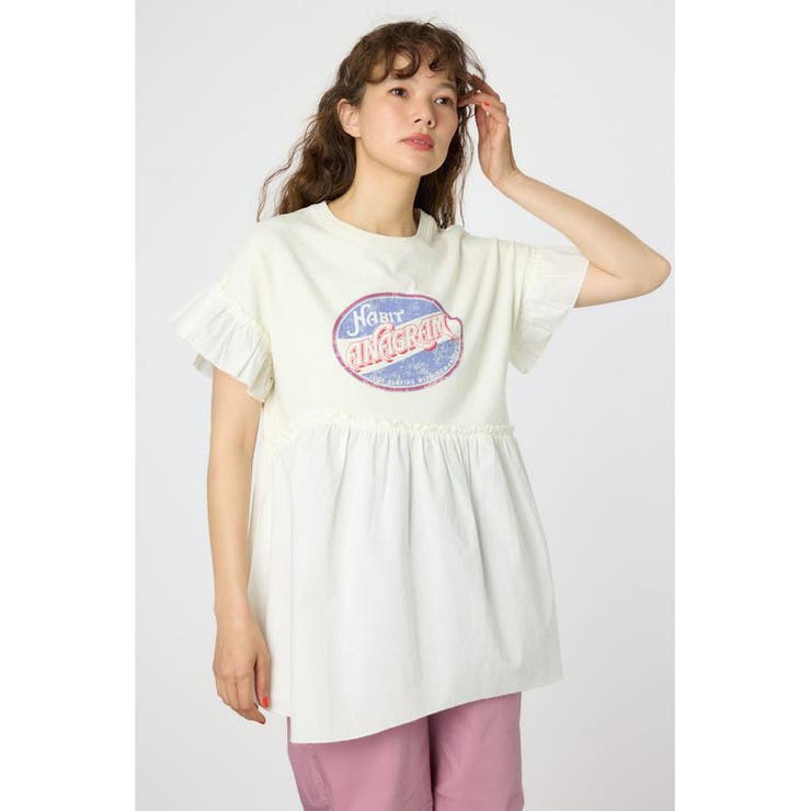 IVOY3 | オーバルプリントドッキングフリルチュニック | RODEO CROWNS WIDE BOWL