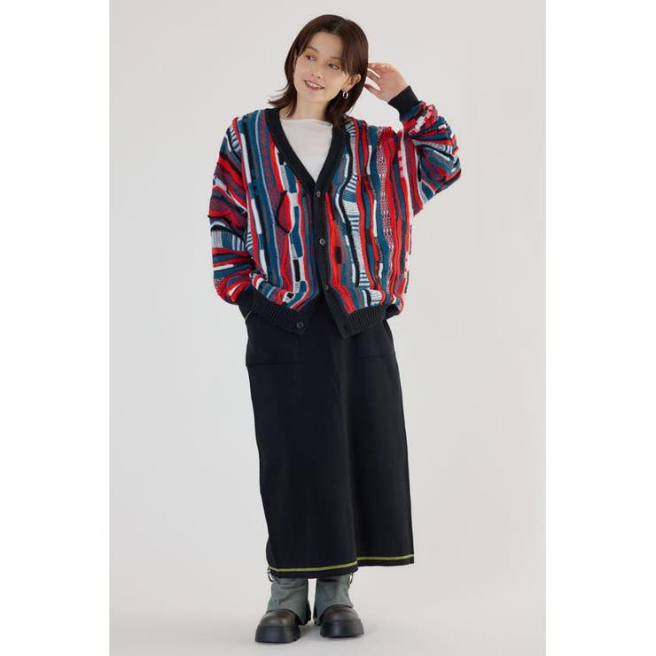 3Dマルチカラーニットカーディガン | RODEO CROWNS WIDE BOWL | 詳細画像5 