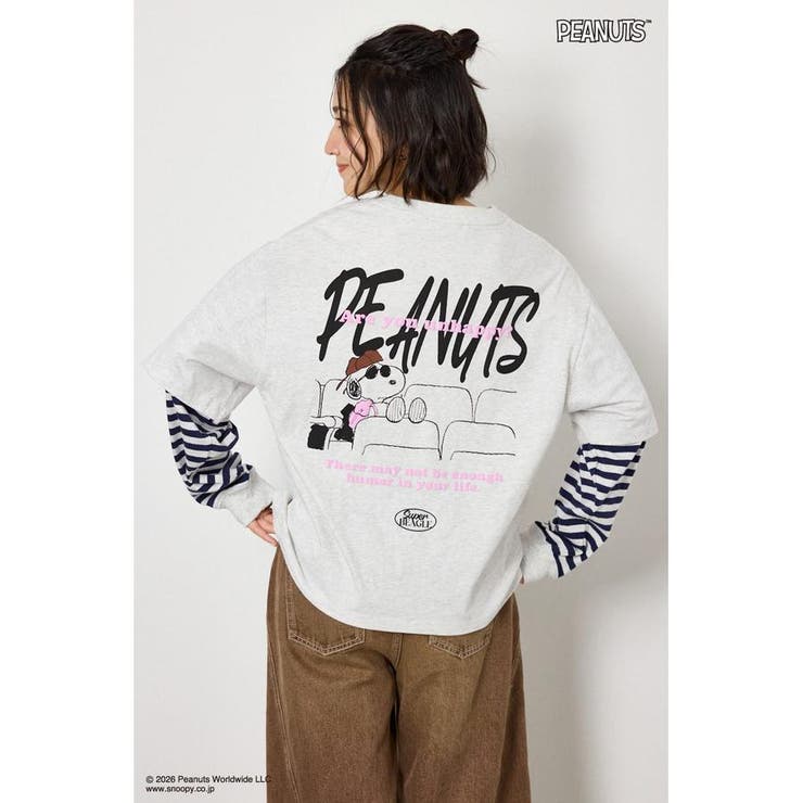 (PEANUTS)フェイクレイヤードロングTシャツ | RODEO CROWNS WIDE BOWL | 詳細画像32 