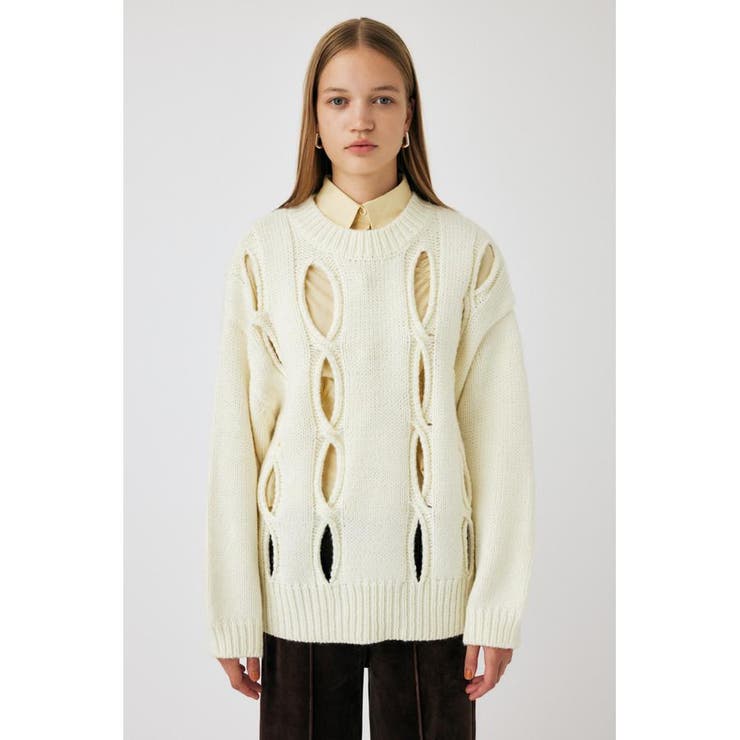 CUT OUT DESIGN ニット | MOUSSY OUTLET | 詳細画像1 