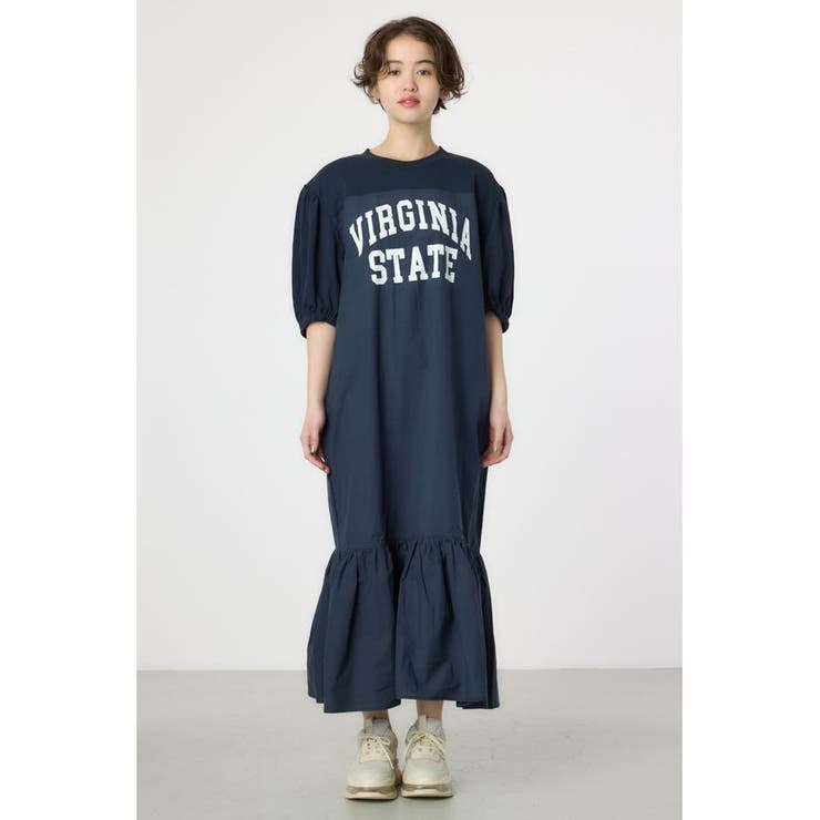 カレッジ 切替 パフスリーヴ ワンピース | RODEO CROWNS WIDE BOWL | 詳細画像19 