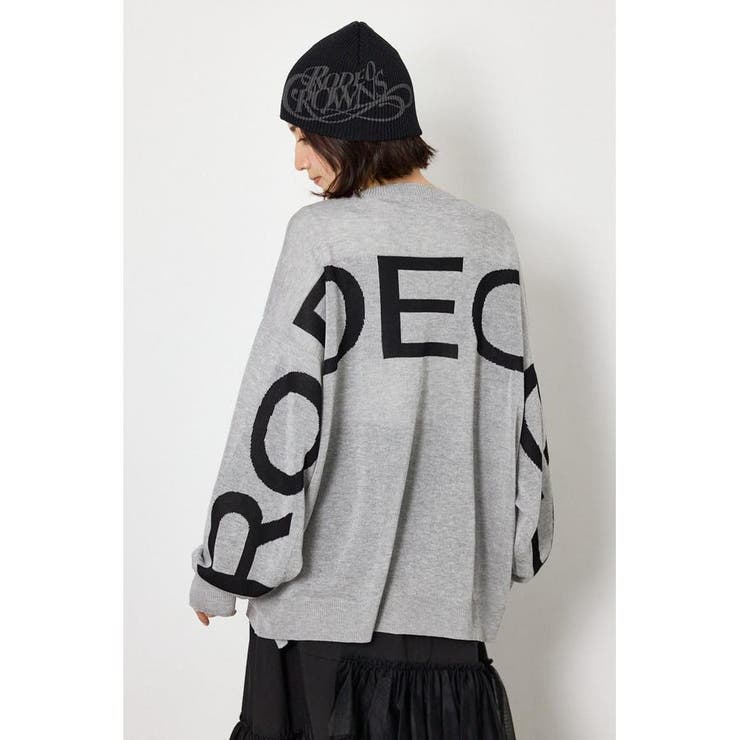 L/T.GRY1 | WIDE LOGO ニットカーディガン | RODEO CROWNS WIDE BOWL