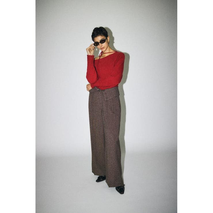 FOLD WAIST ワイドスラックス | MOUSSY OUTLET | 詳細画像10 