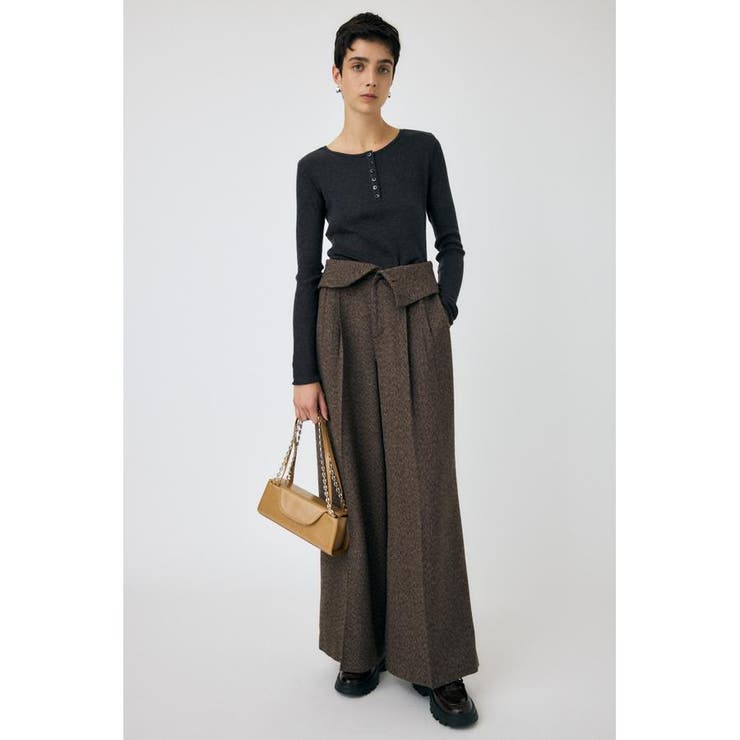 FOLD WAIST ワイドスラックス | MOUSSY OUTLET | 詳細画像1 