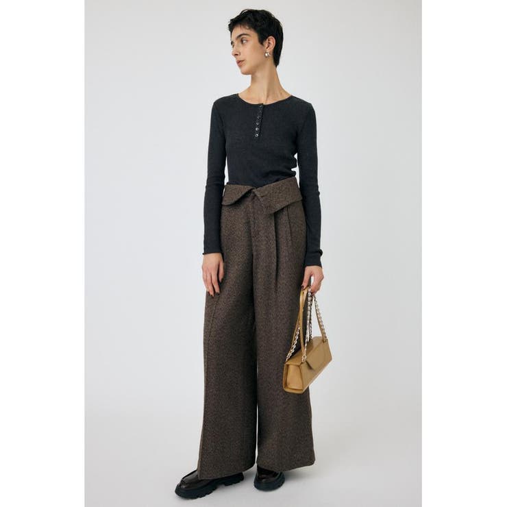 FOLD WAIST ワイドスラックス | MOUSSY OUTLET | 詳細画像2 