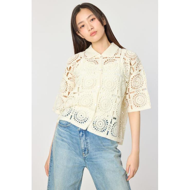 クロシェカーディガン | RODEO CROWNS WIDE BOWL | 詳細画像1 