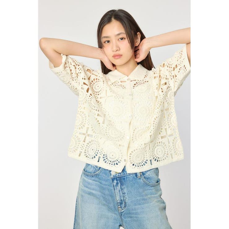 クロシェカーディガン | RODEO CROWNS WIDE BOWL | 詳細画像2 