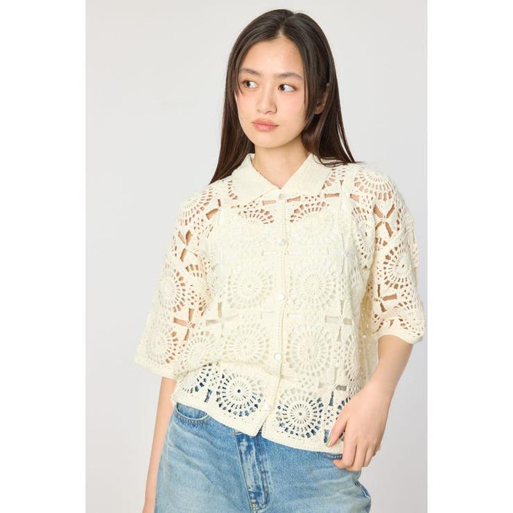 クロシェカーディガン | RODEO CROWNS WIDE BOWL | 詳細画像3 