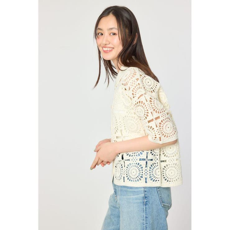 クロシェカーディガン | RODEO CROWNS WIDE BOWL | 詳細画像4 