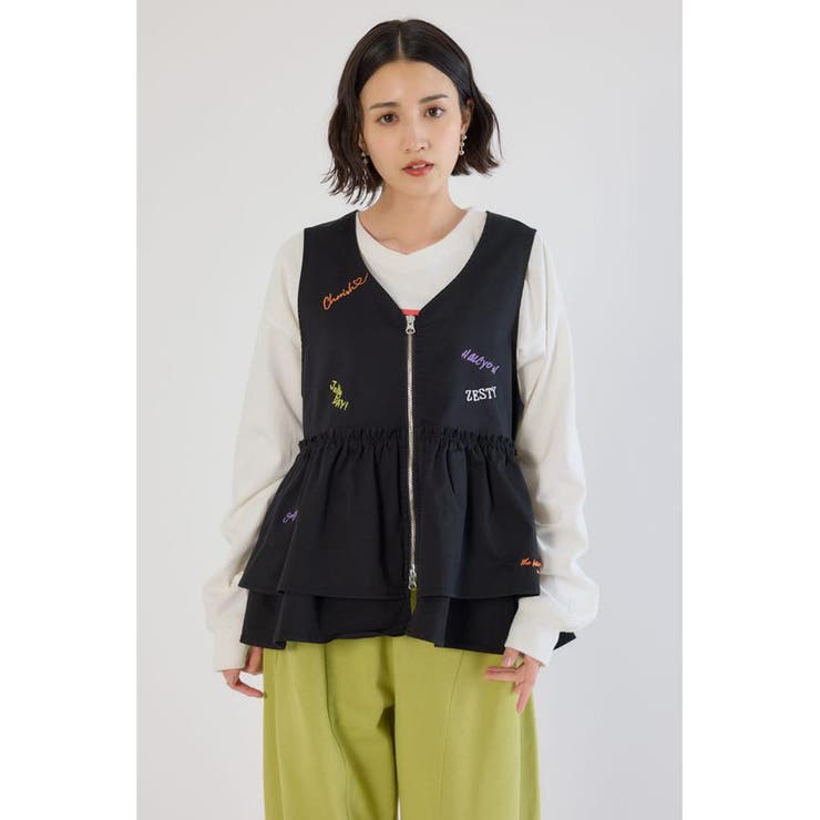 embroideryフロントジップベスト | RODEO CROWNS WIDE BOWL | 詳細画像7 