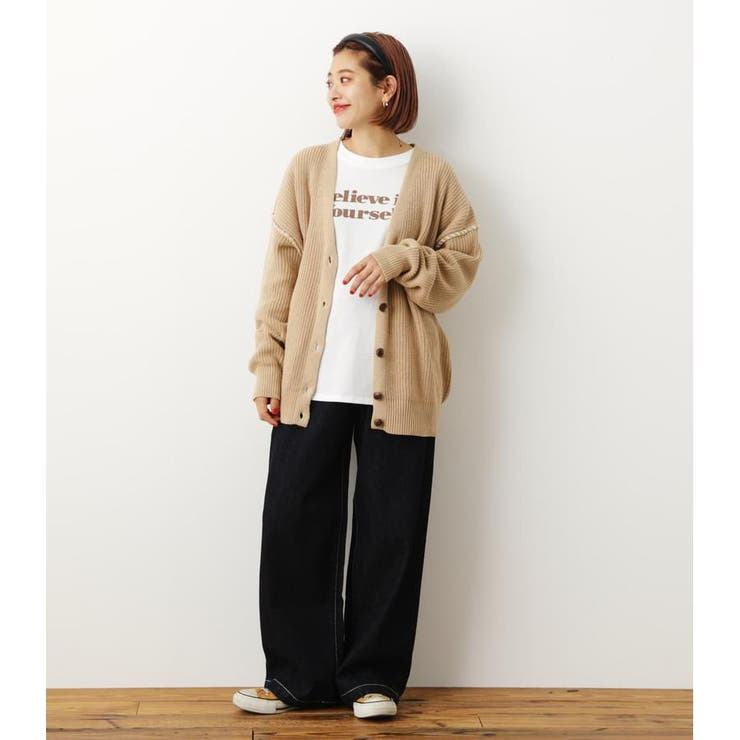 アソートロングTシャツ&amp;ニットカーディガンセット アソートロングTシャツ&ニットカーディガンセット[品番：BJLW0019103