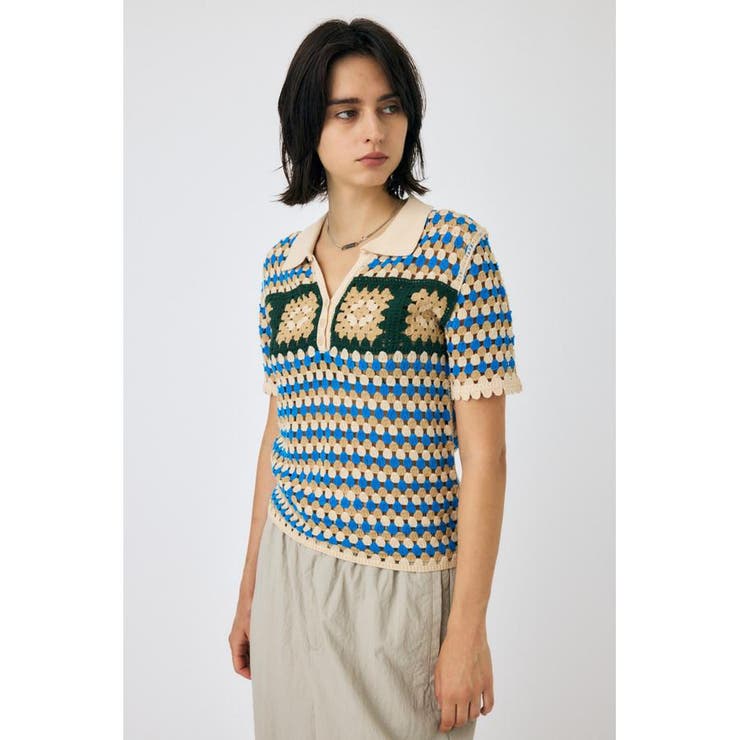 ADORABLE PATTERN ニットポロ | MOUSSY OUTLET | 詳細画像4 