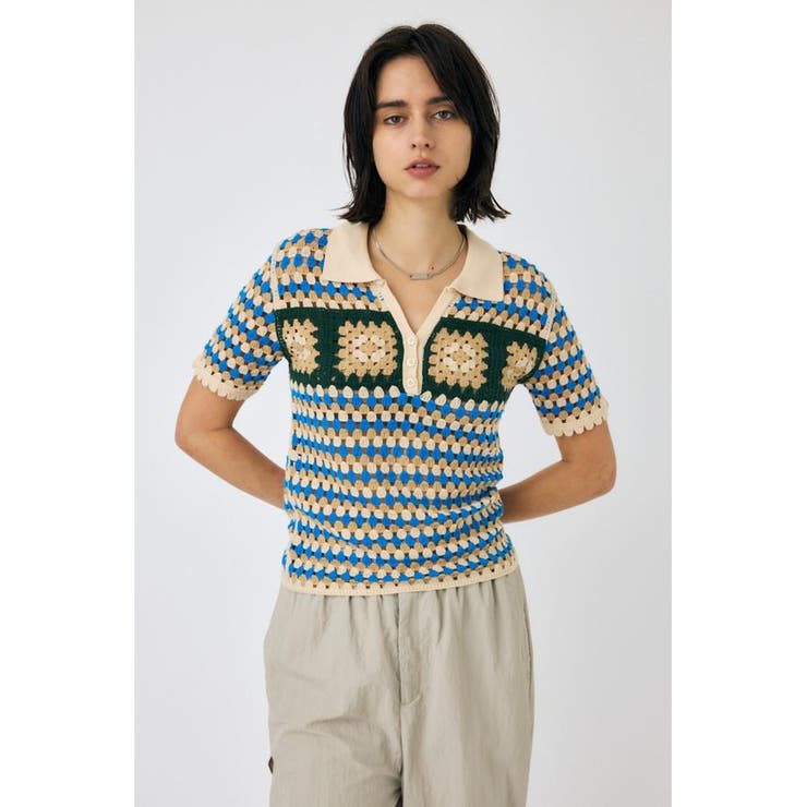 ADORABLE PATTERN ニットポロ | MOUSSY OUTLET | 詳細画像5 