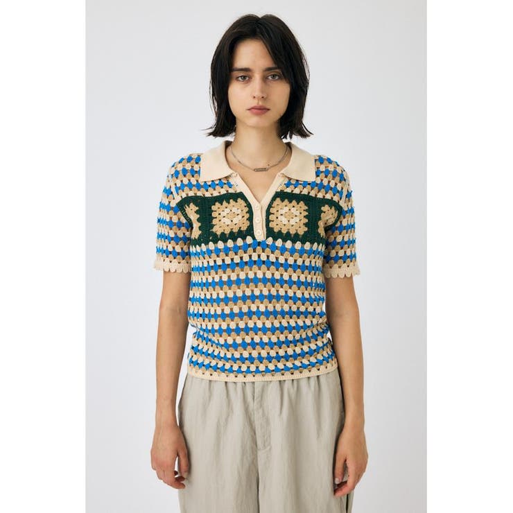 ADORABLE PATTERN ニットポロ | MOUSSY OUTLET | 詳細画像6 