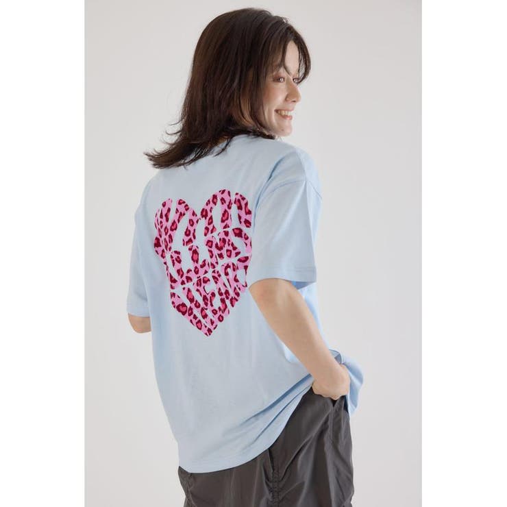SAX | Heart Leopard Tシャツ | RODEO CROWNS WIDE BOWL