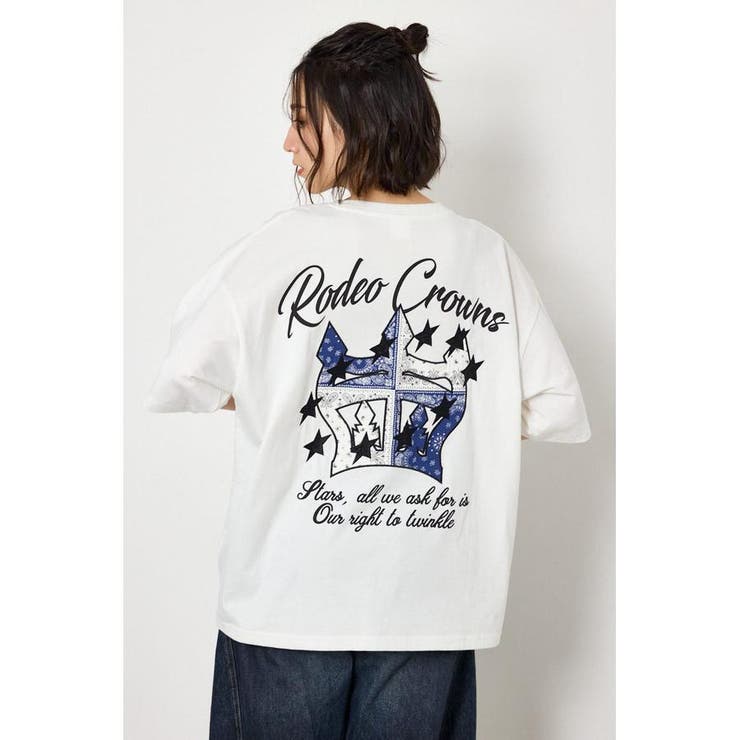 O/WHT1 | アップリケクラウンロゴTシャツ | RODEO CROWNS WIDE BOWL