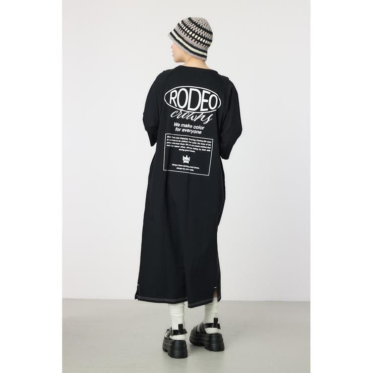BLK | ロゴラグランスリーブワンピース | RODEO CROWNS WIDE BOWL