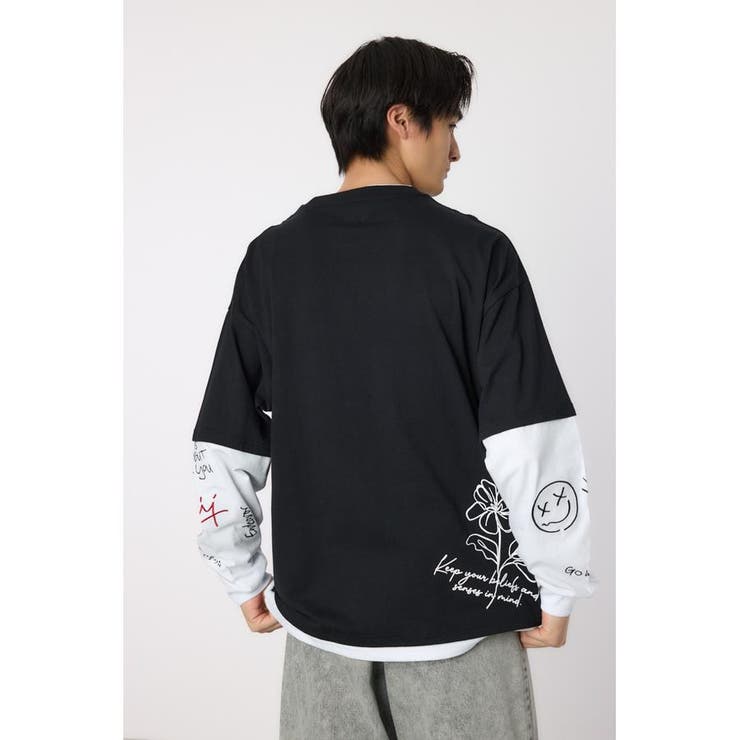 フェイクレイヤードロングスリーブTシャツ[品番：BJLW0029864]｜RODEO