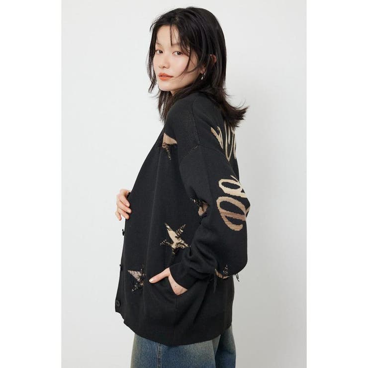 スター柄ニットカーディガン | RODEO CROWNS WIDE BOWL | 詳細画像8 