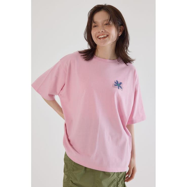 L/PNK1 | フラワークロスパッチTシャツ | RODEO CROWNS WIDE BOWL