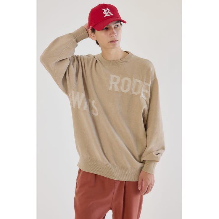 BEG | ランダムロゴモールニット | RODEO CROWNS WIDE BOWL