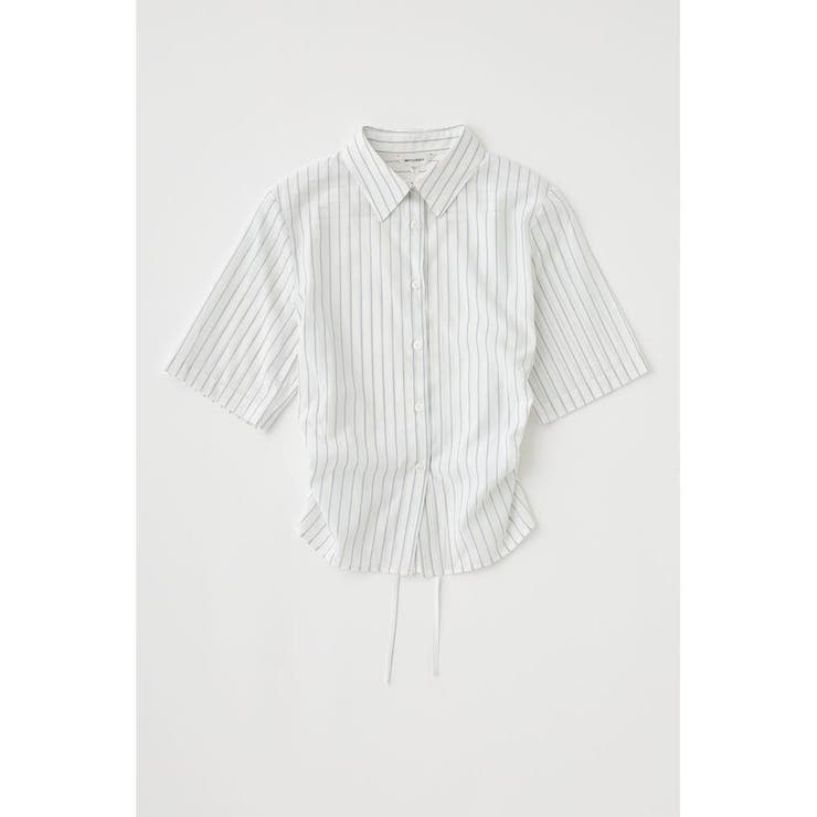 STRIPE BACK LACE UP シャツ | MOUSSY OUTLET | 詳細画像1 