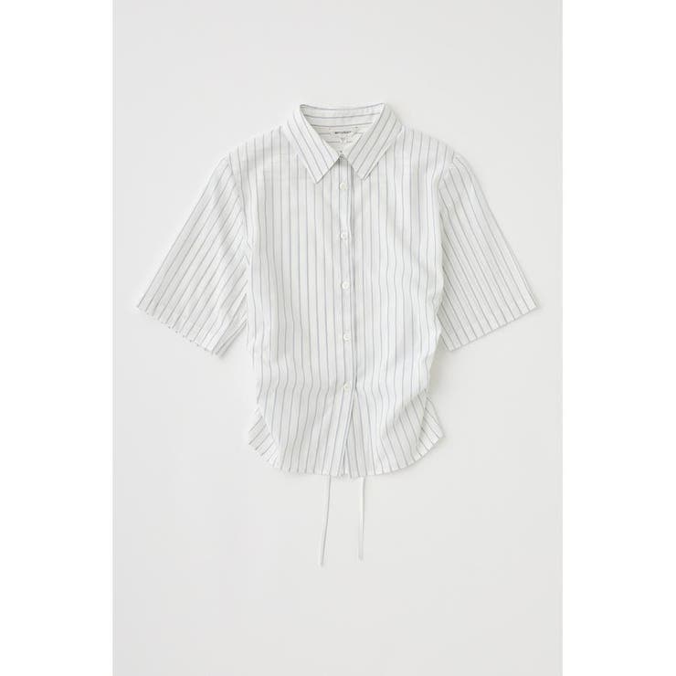 WHT | STRIPE BACK LACE UP シャツ | MOUSSY OUTLET
