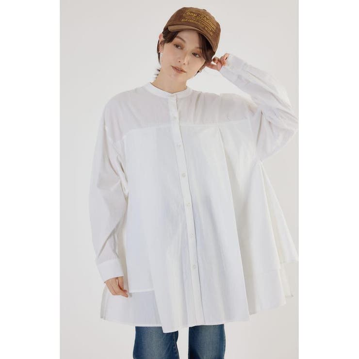 O/WHT1 | サイドティアードシャツチュニック | RODEO CROWNS WIDE BOWL