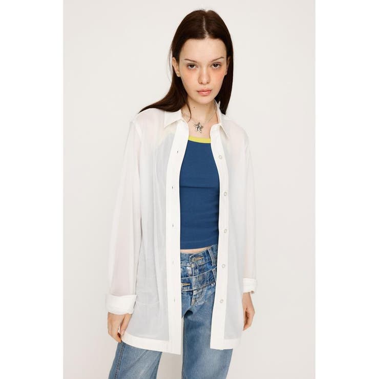 O/WHT1 | SHEER MESH シャツ | SLY OUTLET