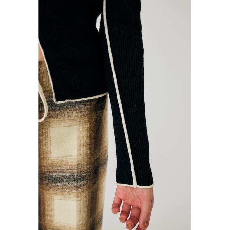 BI COLOR ZIP UP RIB ニット | MOUSSY OUTLET | 詳細画像19 