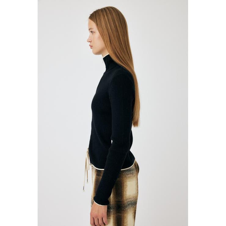 BI COLOR ZIP UP RIB ニット | MOUSSY OUTLET | 詳細画像14 