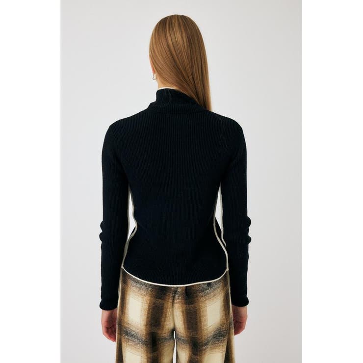 BI COLOR ZIP UP RIB ニット | MOUSSY OUTLET | 詳細画像15 