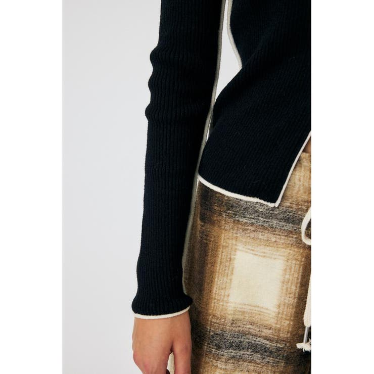 BI COLOR ZIP UP RIB ニット | MOUSSY OUTLET | 詳細画像18 