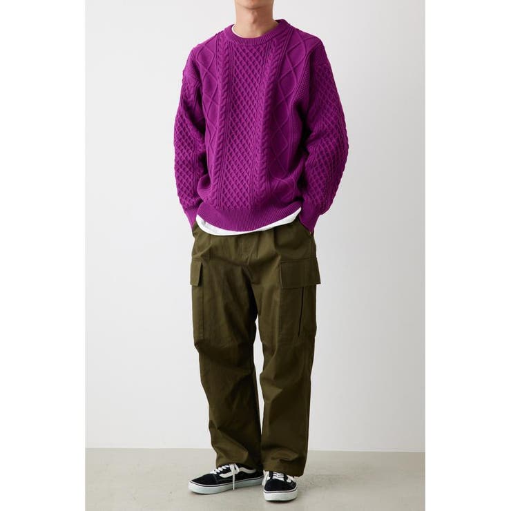 PUR | A-LIGHT KNIT ケーブルトップス | RODEO CROWNS WIDE BOWL