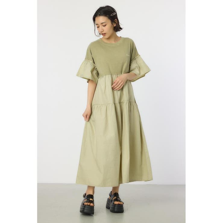 ピグメントドッキングティアードワンピース | RODEO CROWNS WIDE BOWL | 詳細画像12 