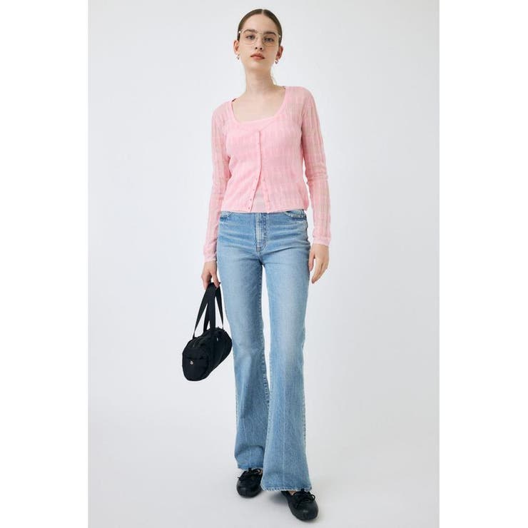 SHEER BORDER カーディガン | MOUSSY OUTLET | 詳細画像3 