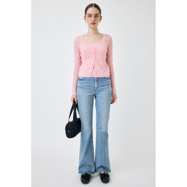 SHEER BORDER カーディガン | MOUSSY OUTLET | 詳細画像5 