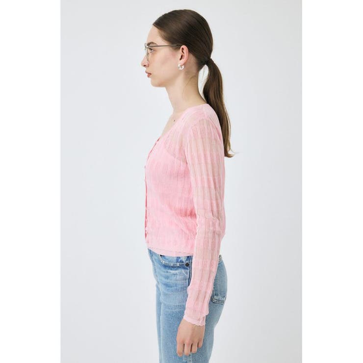 SHEER BORDER カーディガン | MOUSSY OUTLET | 詳細画像8 